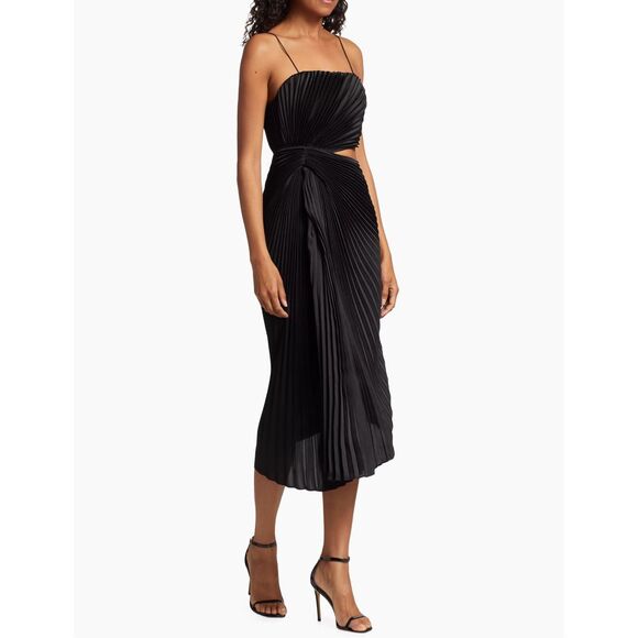 Alice + Olivia Dresses & Skirts - NWT Alice + Olivia Fayeth Pleated Cut-Out Midi-Dress $595